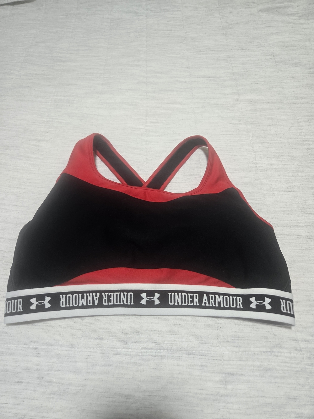 Under Armour Black & Red Sports Bra